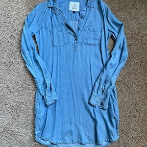 Light Blue Denim Shirt Dress